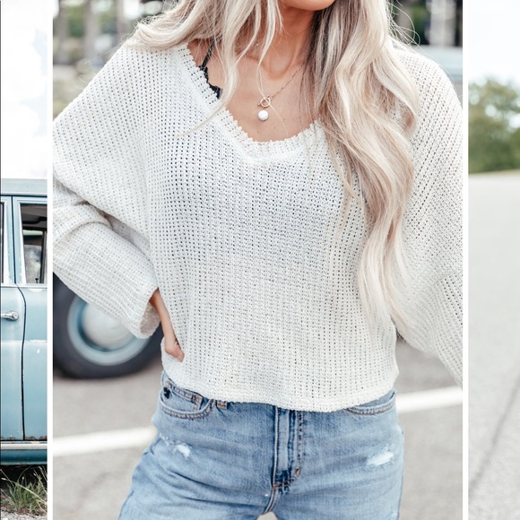 Basically You Knit Top - Oatmeal - Picture 7 of 8